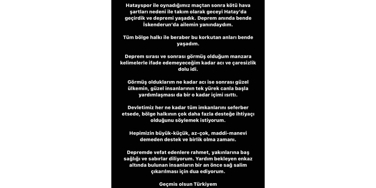 Selçuk İnan: "Deprem sırası ve sonrası görmüş olduğum manzara kelimelerle ifade edemeyeceğim kadar acı"