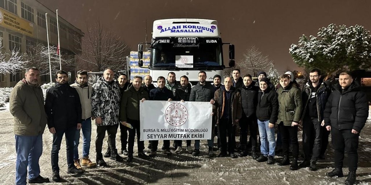 Bursa İl Milli Eğitim Müdürlüğü seyyar mutfak ekibi Hatay’a hareket etti