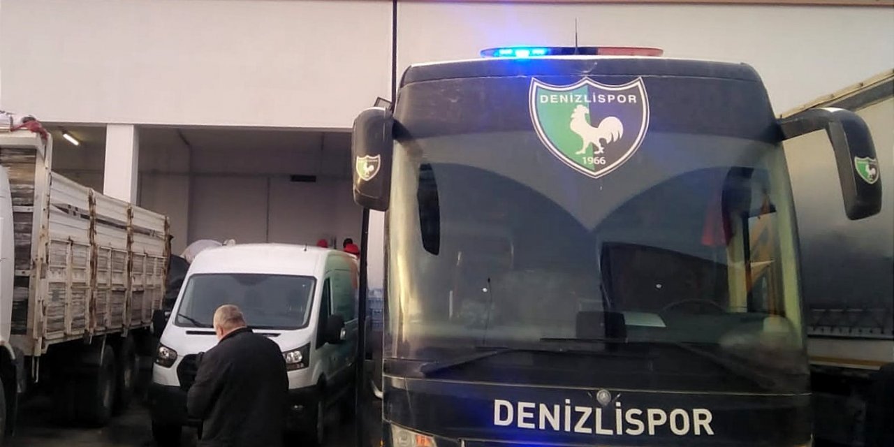 Denizlispor’un otobüsü deprem bölgesinde