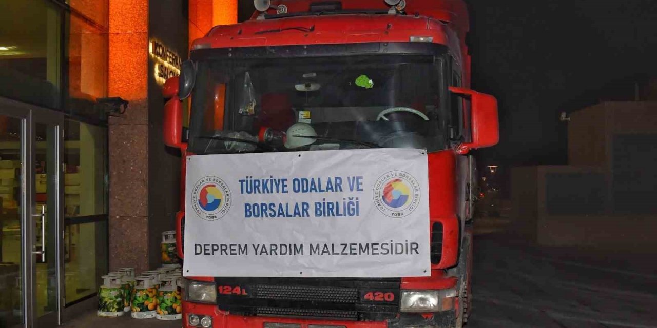 TOBB’dan deprem bölgelerine 146 tır yardım malzemesi