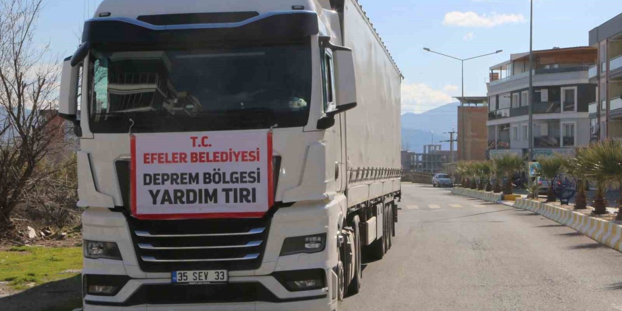 Efeler el ele verdi, 8 tır yardım malzemesi toplandı