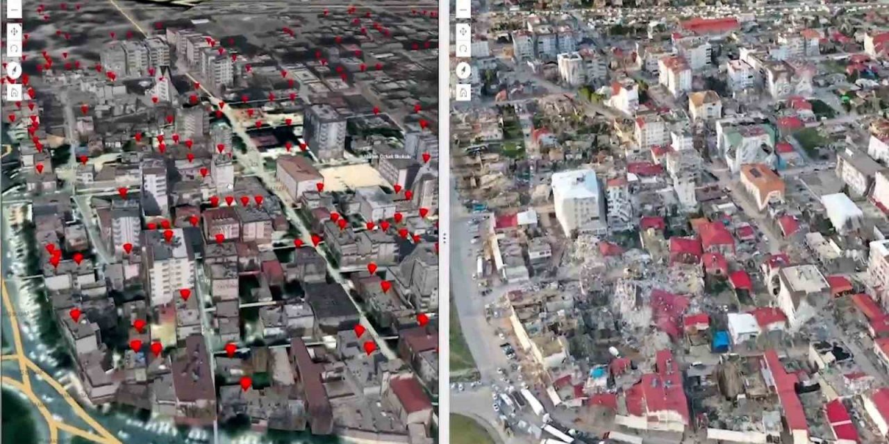 Çevre, Şehircilik ve İklim Değişikliği Bakanlığı, uydu ve İHA’larla hasar tespit çalışmaları yapıyor