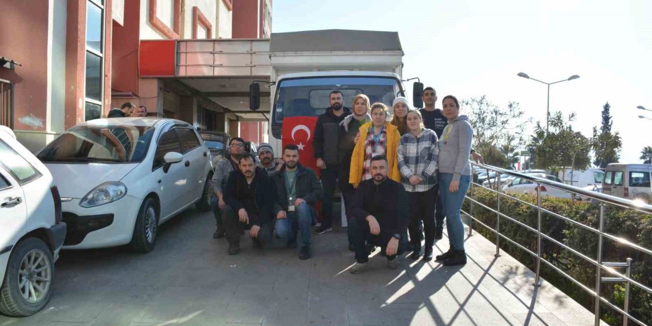 ADÜ’de Afet Yardım Kampanyası için toplanan malzemeler yola çıktı