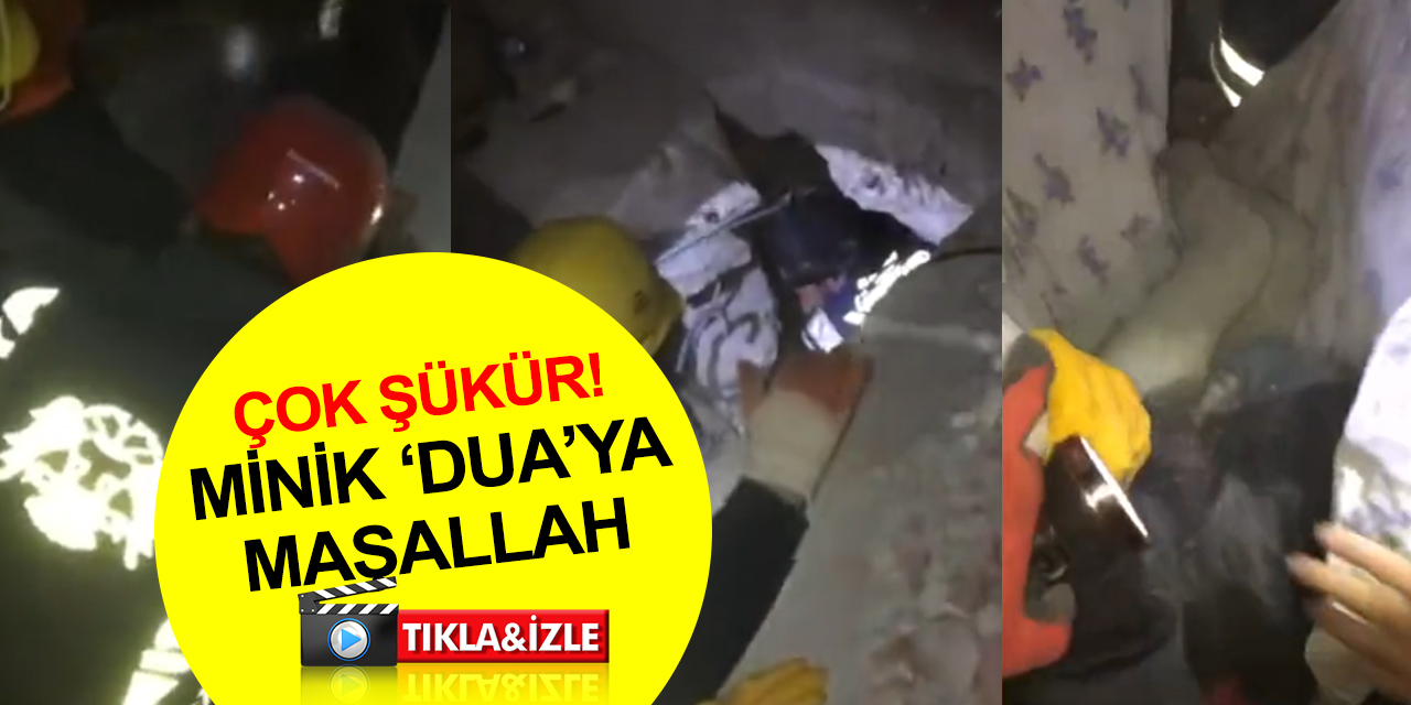 Depremden 3 gün sonra enkazdan çıkan minik Dua, Konya ekiplerine 'Maşallah' dedirdi