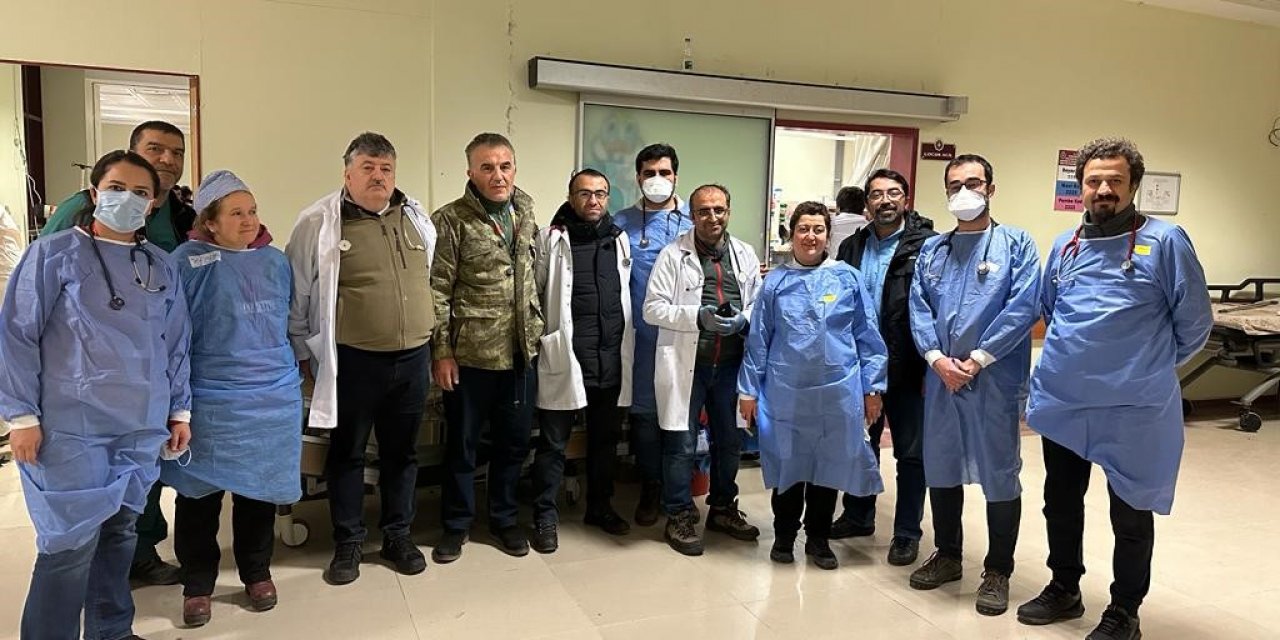 Kayserili gönüllü hekimler deprem bölgesinde