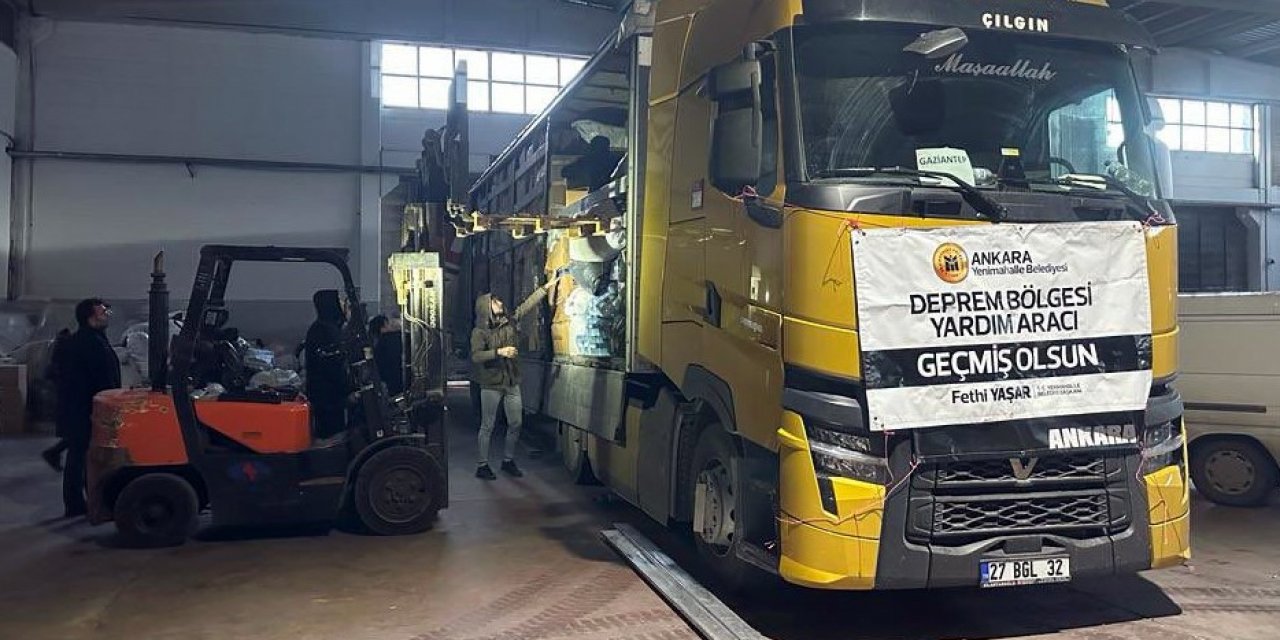 Yenimahalle Belediyesi’nden deprem bölgelerine yardım