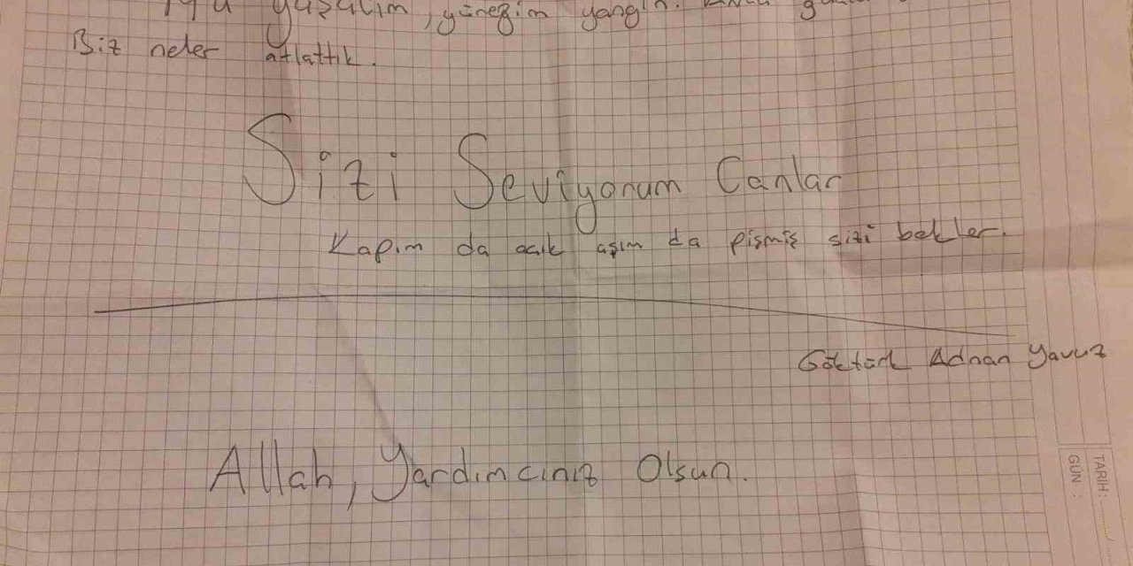 Öğrencilerin notları duygulandırdı