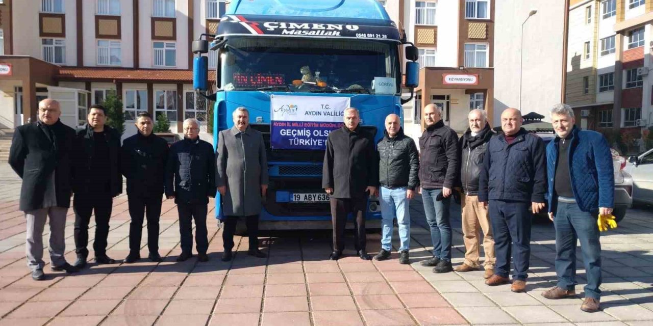 Aydın Milli Eğitim ailesi tek yürek deprem bölgesinde