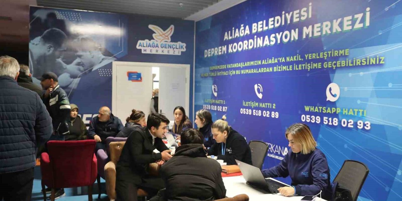 Aliağa Belediyesi, depremzedeler için koordinasyon merkezi kurdu