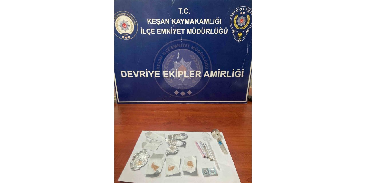 Polisin durdurduğu şüpheliden uyuşturucu çıktı
