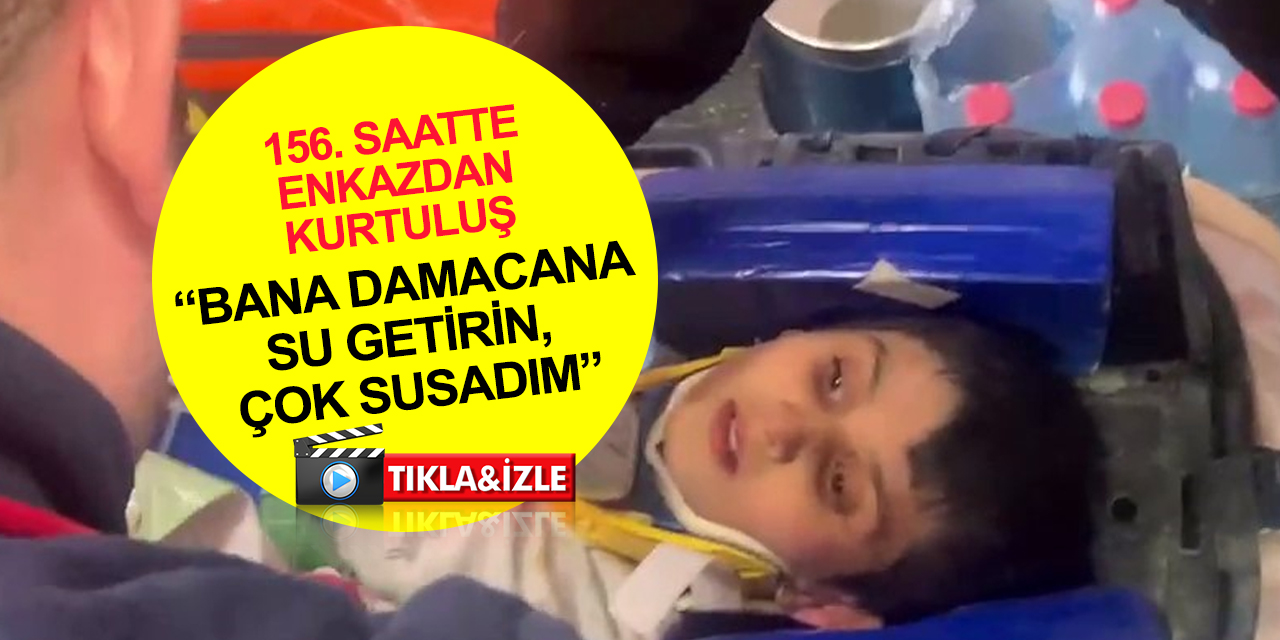 Depremden 156. saatte kurtarılan 9 yaşındaki Semih İnci helikopterle hastaneye sevk edildi