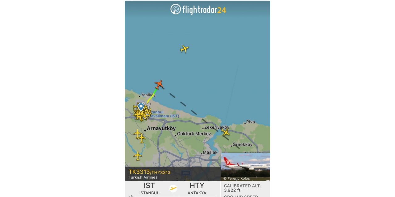 Pist onarımı tamamlanan Hatay Havalimanı’na ilk uçuş gerçekleşti