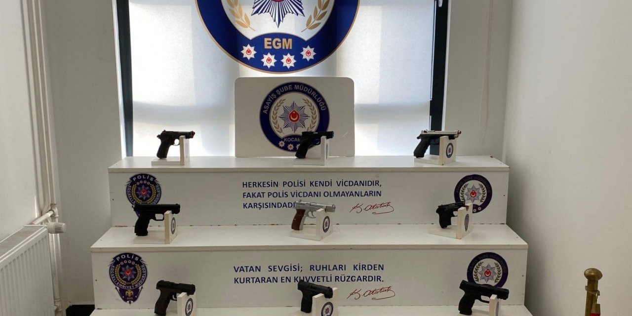 Kocaeli’de 24 silah ele geçirildi