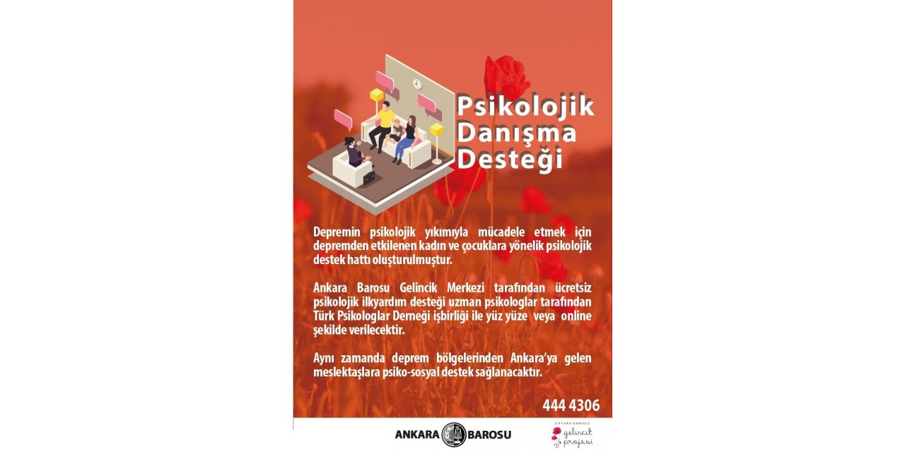 Ankara Barosundan psikolojik danışma desteği