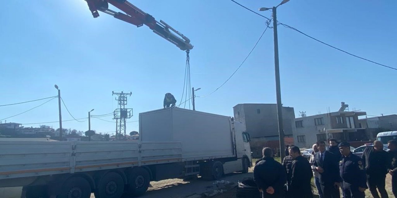 Ayvacık depreminde kullanılan konteynerlar afet bölgesine gönderildi