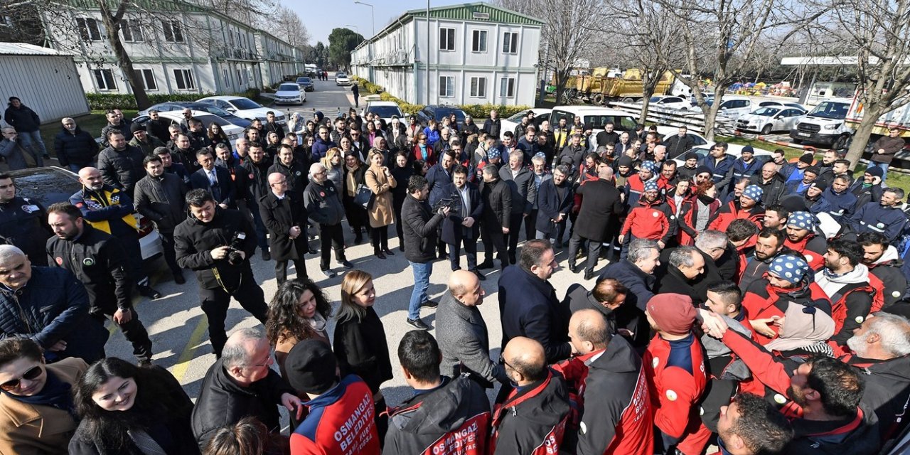 Osmangazi ekiplerine duygusal karşılama