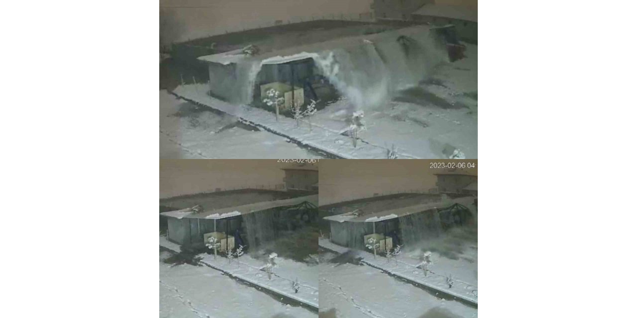 Kameraya yansıyan deprem anındaki görüntü tsunamiyi hatırlattı