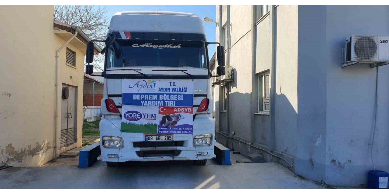 Deprem bölgesine Aydın’dan yem desteği