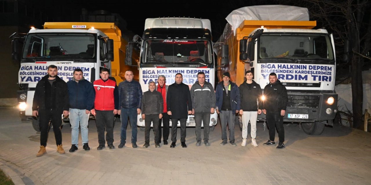 Biga’nın yardımları ulaşmaya devam Ediyor