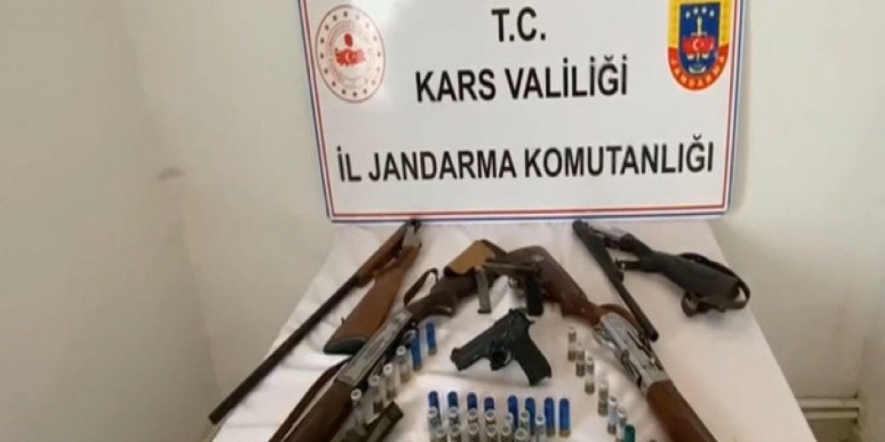 Kars’ta jandarmadan ruhsatsız silah operasyonu