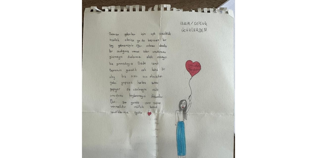 Selçuk ilçesindeki üçüzlerden Adana’ya güç veren mektup