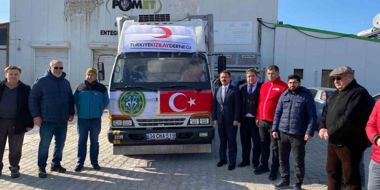 Çanakkale’den deprem bölgesine 4 bin 150 kilogram et gönderildi