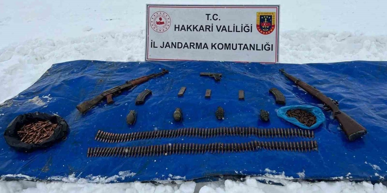Yüksekova’da silah ve mühimmat ele geçirildi