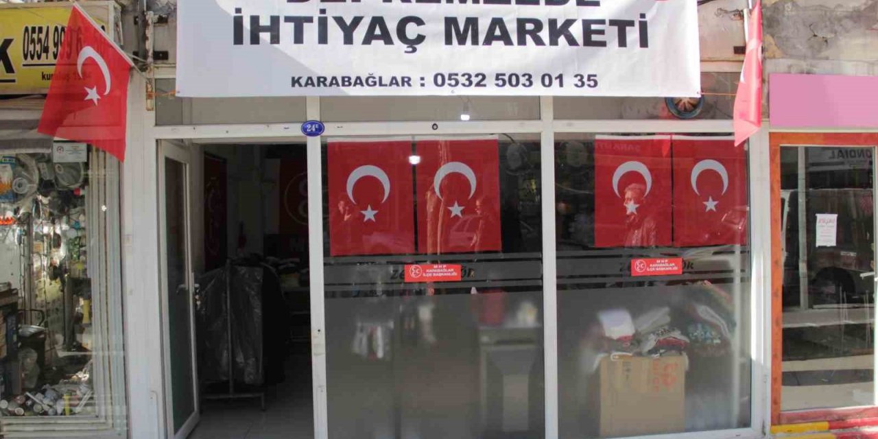 İzmir’de MHP’den depremzedelere dayanışma marketi