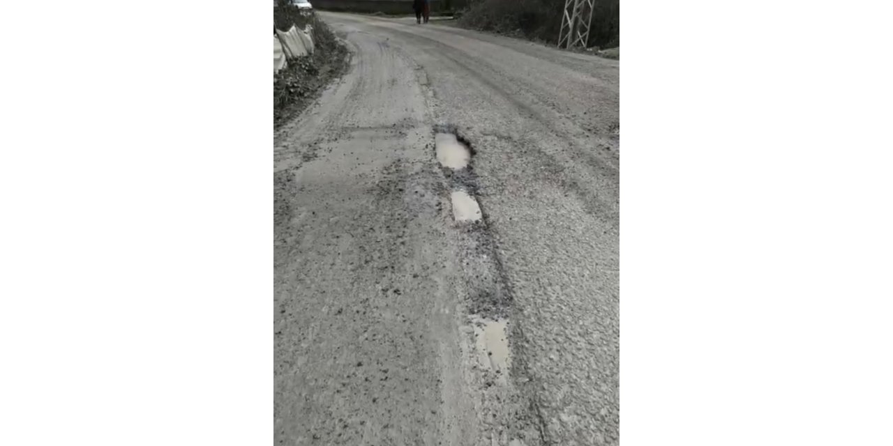 Vatandaşlar yollardaki çukurlara tepki gösterdi