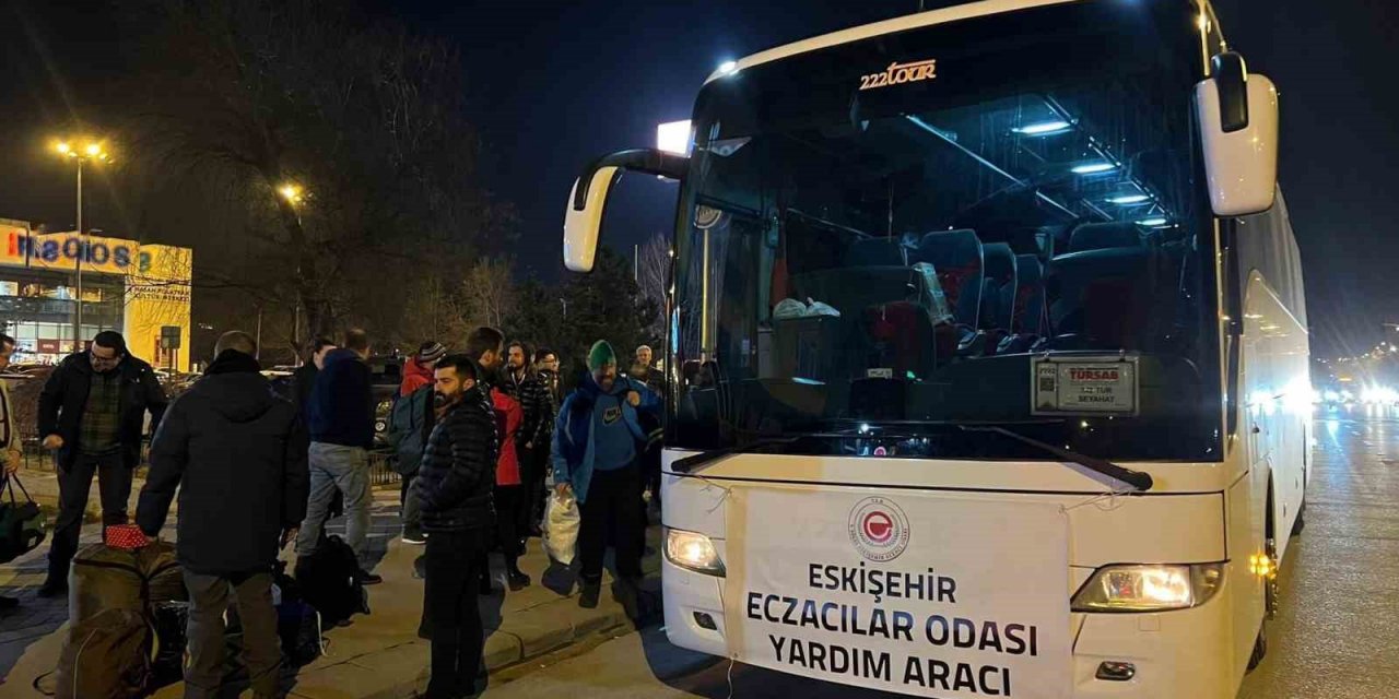 Eskişehir Eczacılar Odası’nın deprem bölgelerine ilaç temini devam ediyor