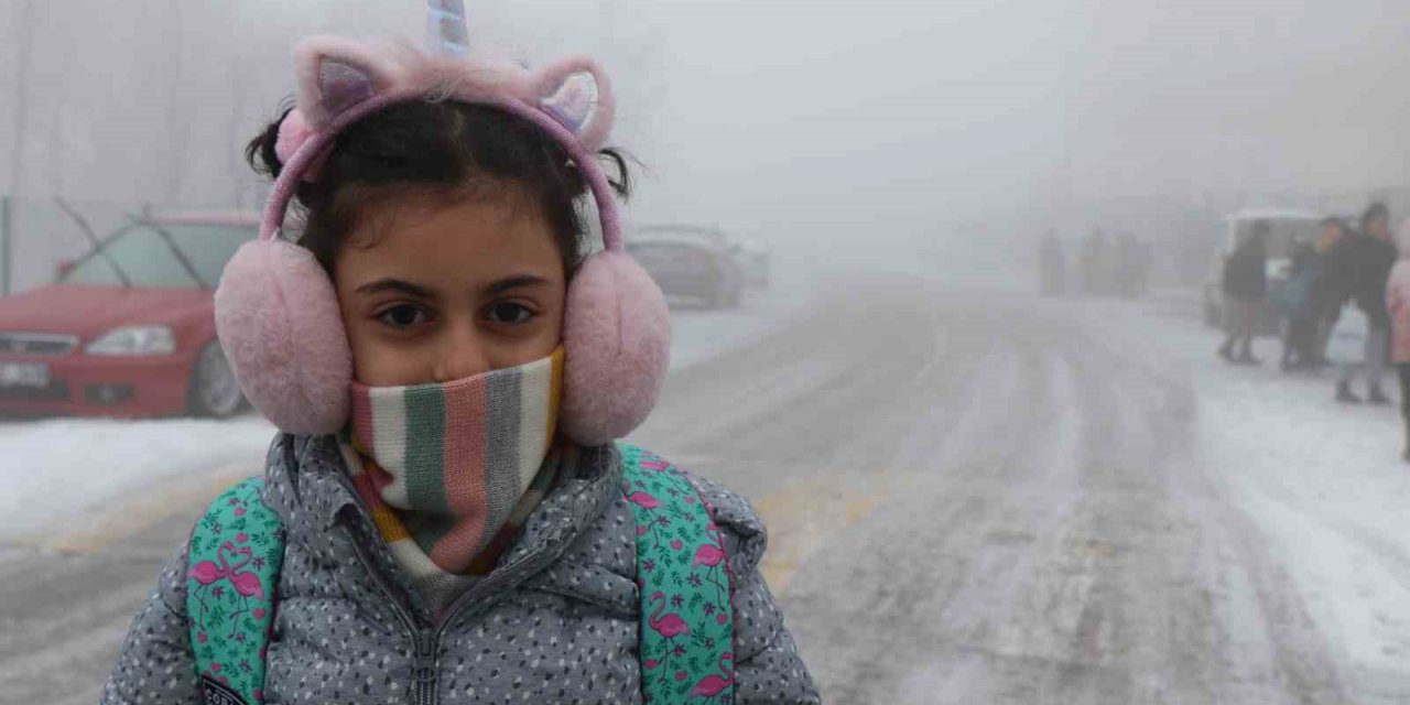 Erzincan’da sis, kar ve soğuk hava etkili oldu