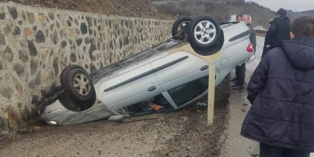 Ankara’da otomobil takla attı: 3 yaralı