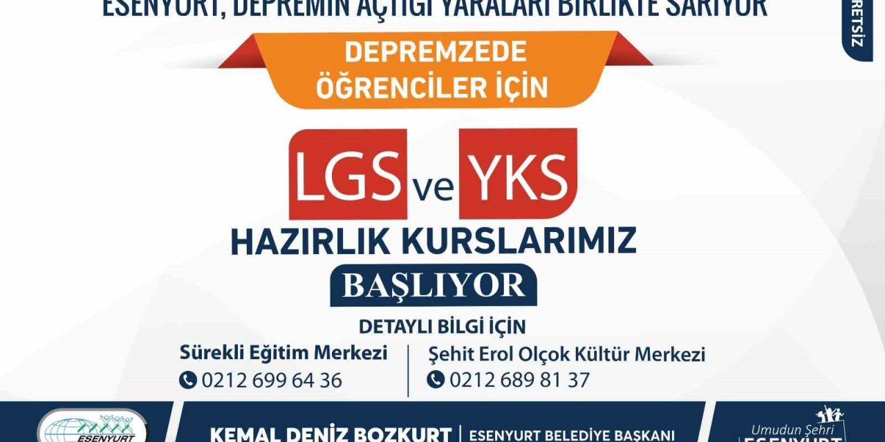 Depremzede gençler eğitimlerine Esenyurt’ta devam edecek