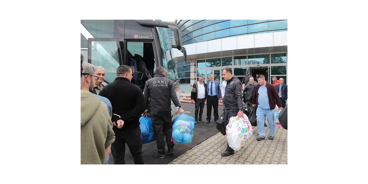 25 kişilik gönüllü ekip, Elbistan Destek Merkezine uğurlandı