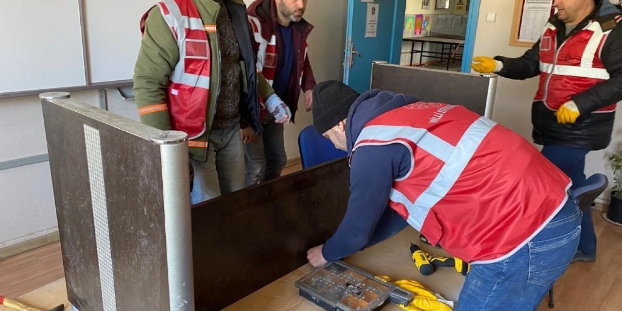 15 okulu eğitim öğretime hazır hale getirdiler