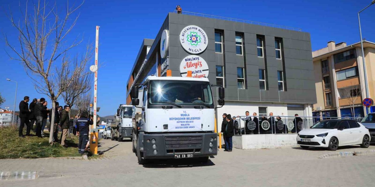 Muğla Büyükşehir’den deprem bölgesinin altyapısına destek