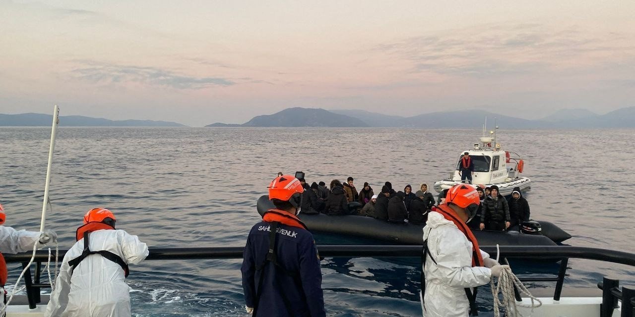 Aydın’da 39 düzensiz göçmen kurtarıldı