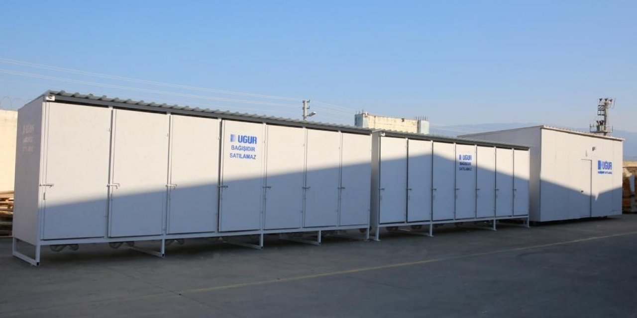 Uğur Soğutma’dan deprem bölgesine seyyar banyo ve tuvalet desteği