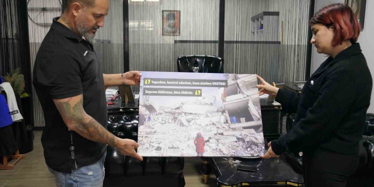 Depremzede mimardan meslektaşlarını duygulandıran ziyaret