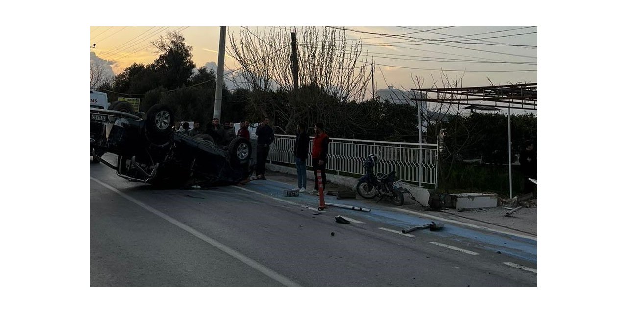 İzmir’de otomobil takla attı: 2 yaralı