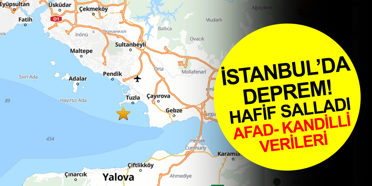 İstanbul'da deprem mi oldu? Tuzla sallandı! Kandilli ve AFAD son deprem verileri