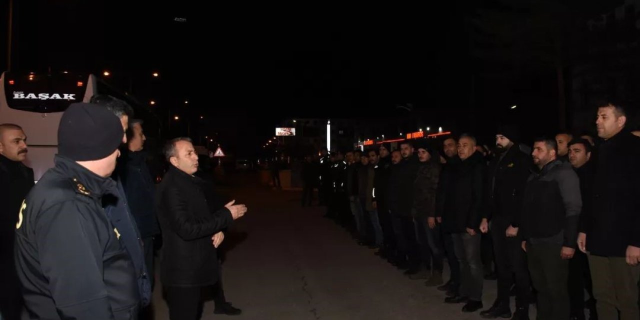 Erzincan’dan 100 polis deprem bölgesine uğurlandı
