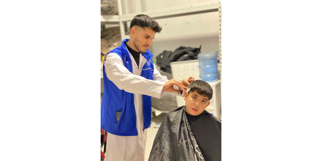 Batman’da depremzedelere kuaförlük hizmeti