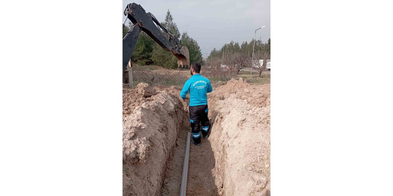 Nevşehir Belediye ekipleri çadır kent alt yapı çalışmalarına aralıksız devam ediyor