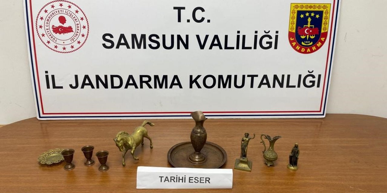 Diyarbakır’dan Samsun’a getirilen tarihi eserler ele geçirildi