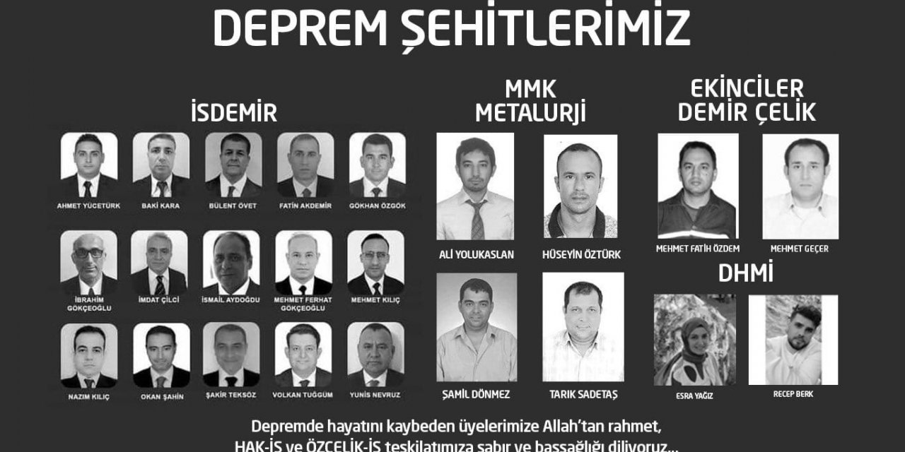 Başkan Değirmenci: "Deprem şehidi üyelerimiz, yakınları ve vatandaşlar için mevlit okutacağız"