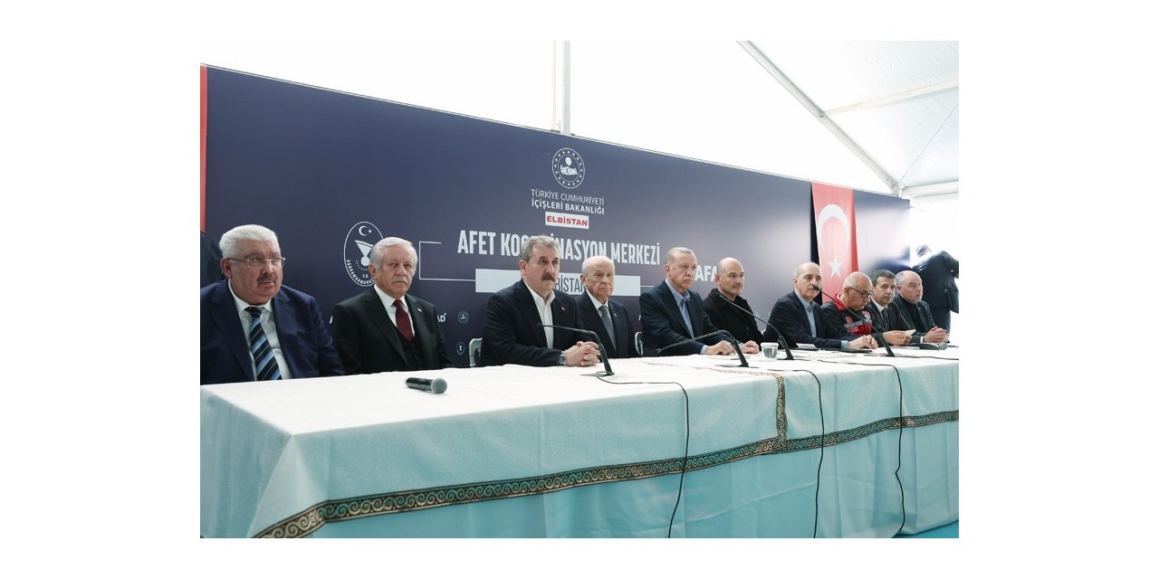 Cumhurbaşkanı Erdoğan’la Elbistan’a giden Bahçeli ve Destici açıklamalarda bulundu