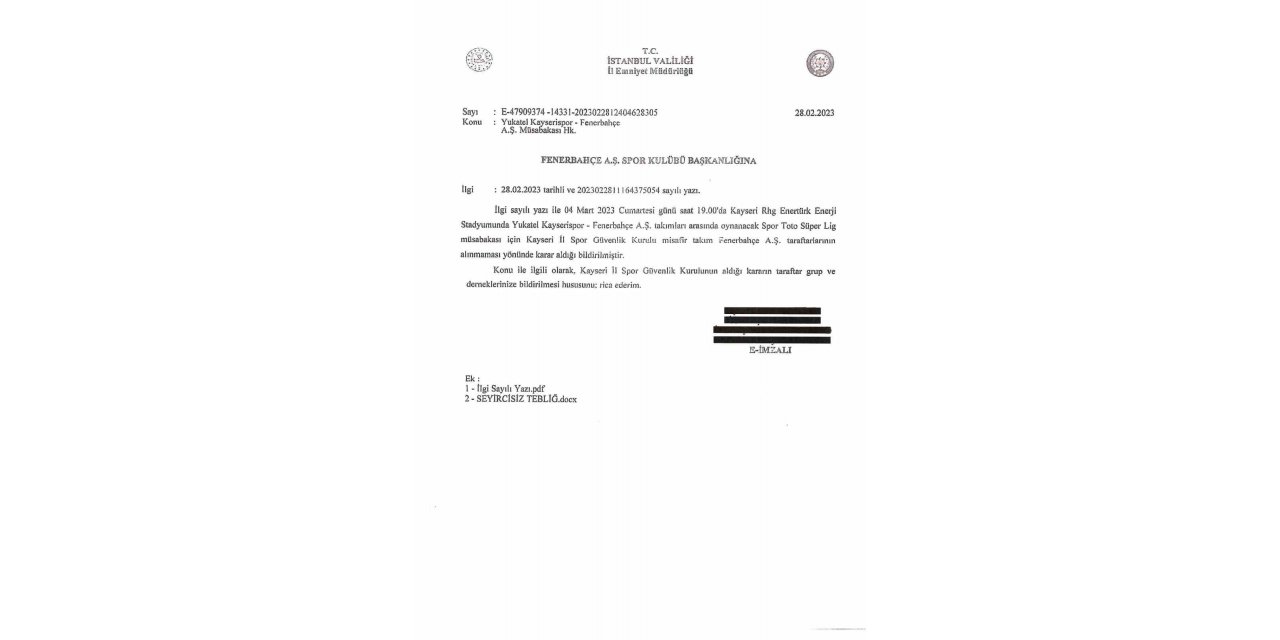 Fenerbahçe: "Kulübümüz bu karar ile ilgili yürütmeyi durdurma başvurusu yapacaktır"