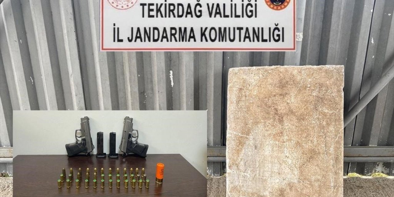 Tekirdağ’da taş mermer kitabe bulundu