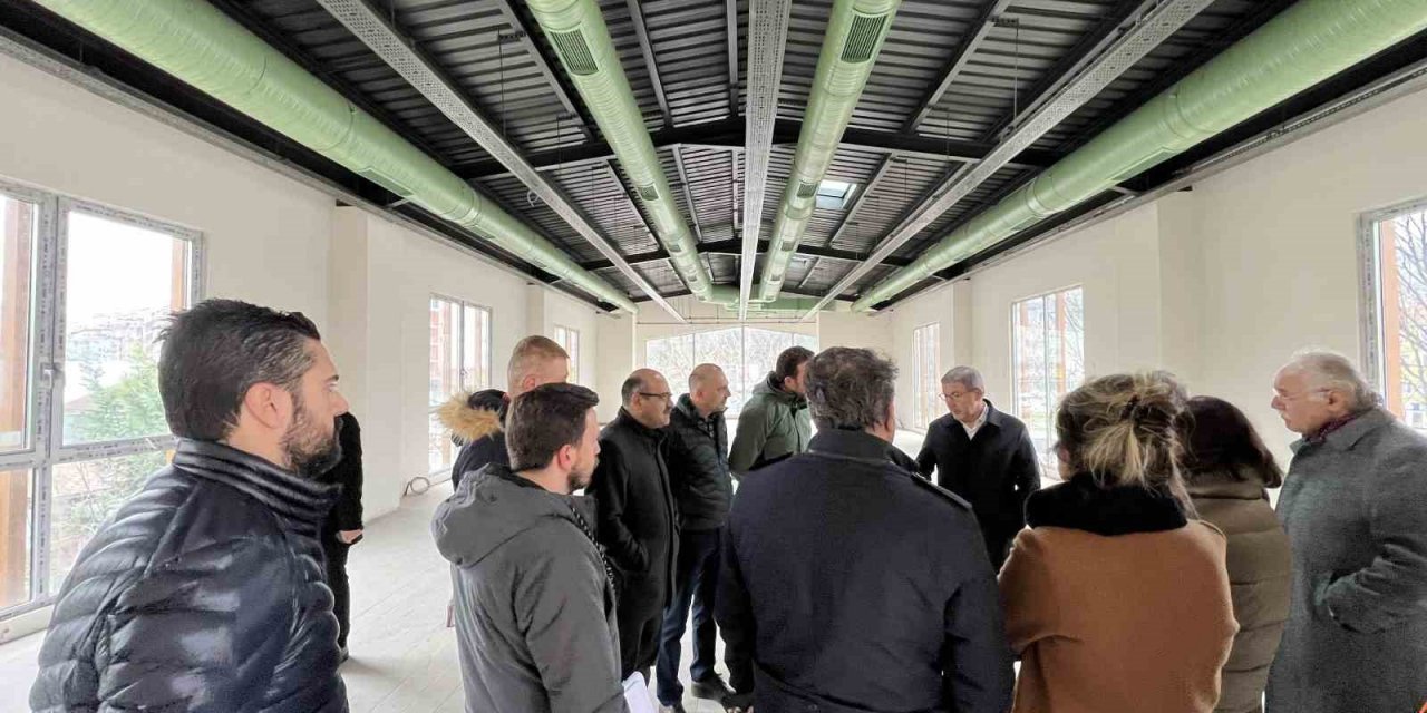 Alibeyköy’deki kütüphane ve sosyal tesisin yapımına devam ediliyor